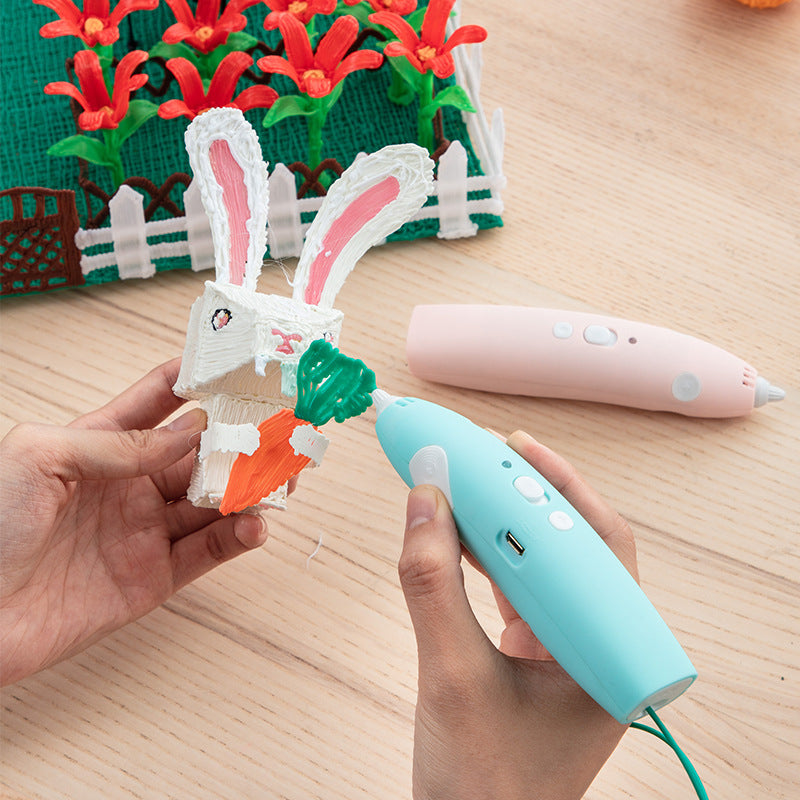 3D Printing Pen with USB Charging, Smart Graffiti Drawing Pen for Kids & DIY 3D Art.