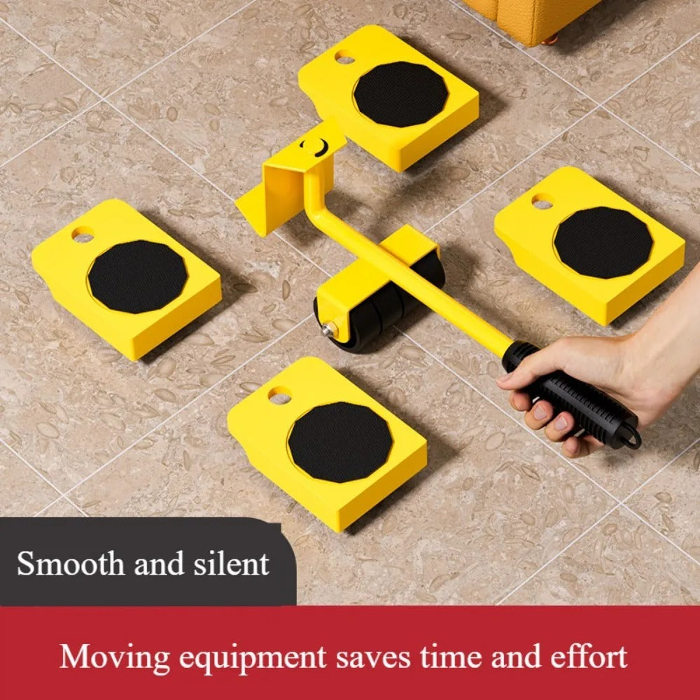 5pcs Furniture Lifter & Mover Set – Heavy Duty Transport Rollers for Easy Moving