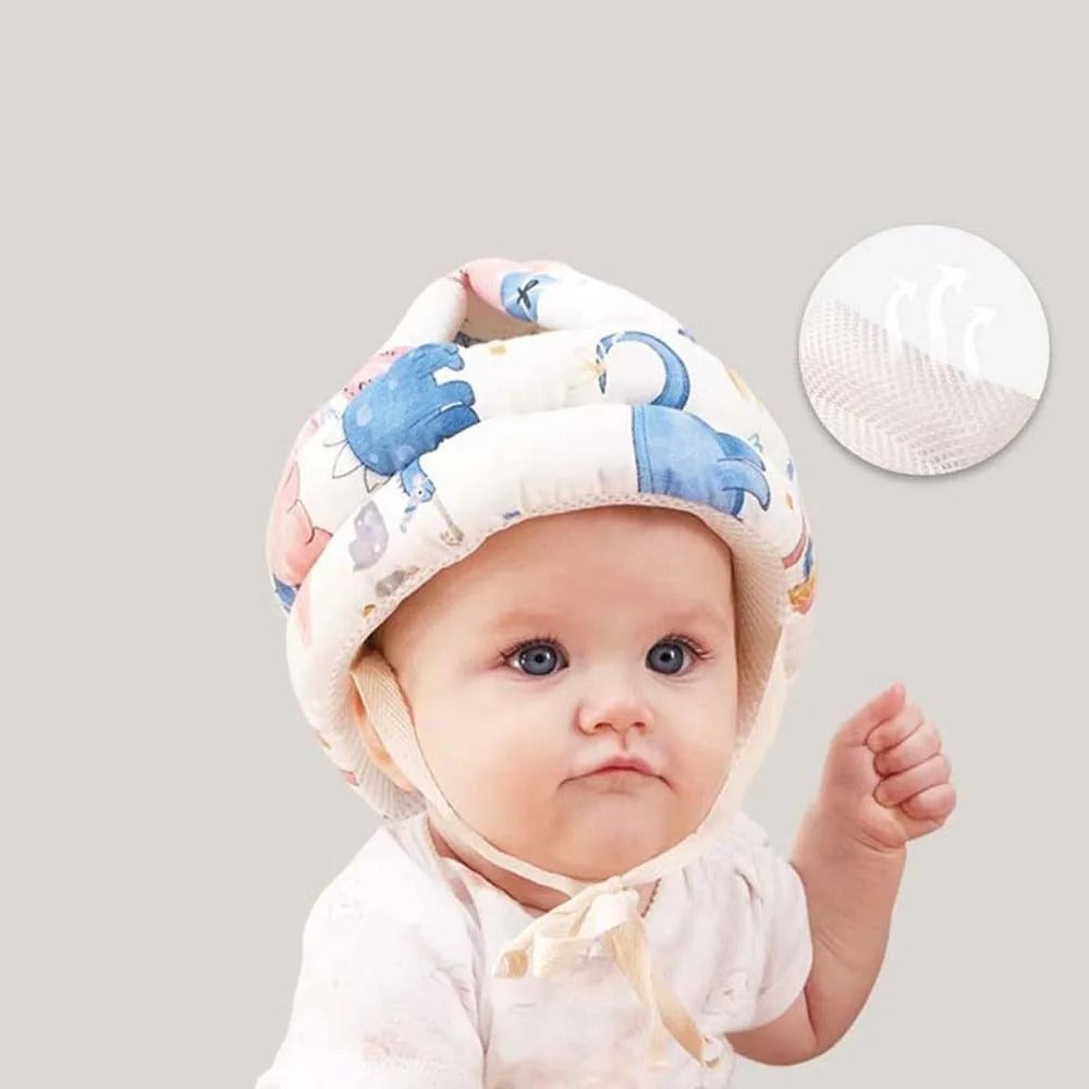 Protective Baby Headgear – Adjustable Anti-Fall Helmet | Soft Cotton & Polyester for Toddlers