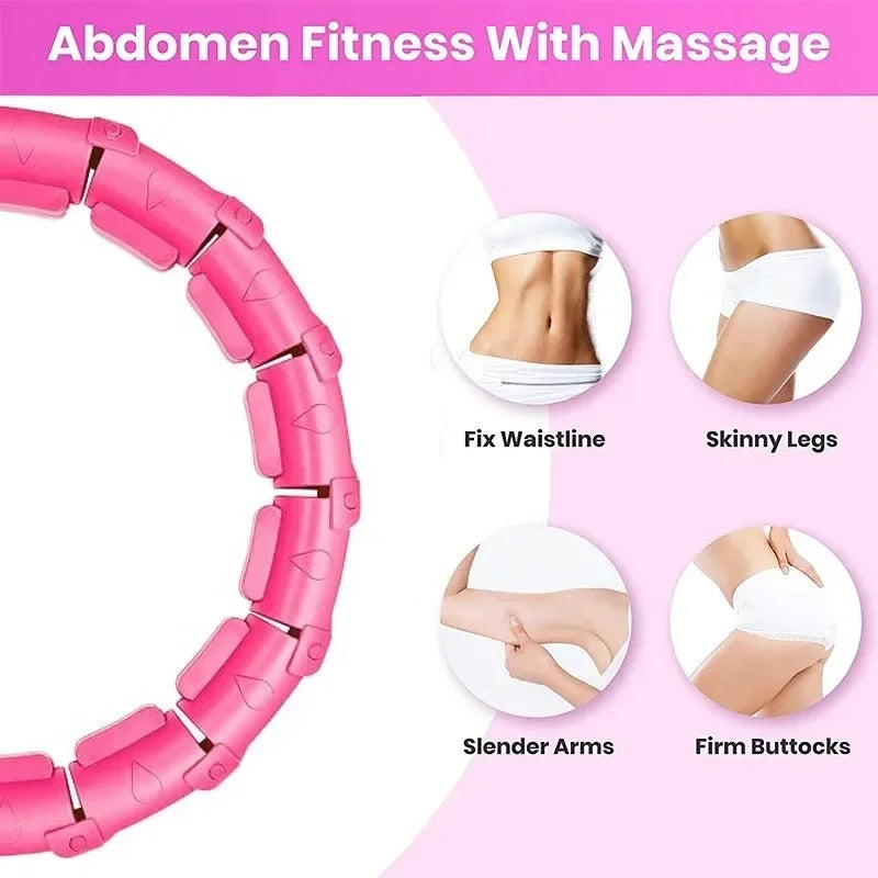 Weighted Fitness Hoop – Portable Hula Hoop for Slimming & Home Exercise | Body Shaping Gym Ring