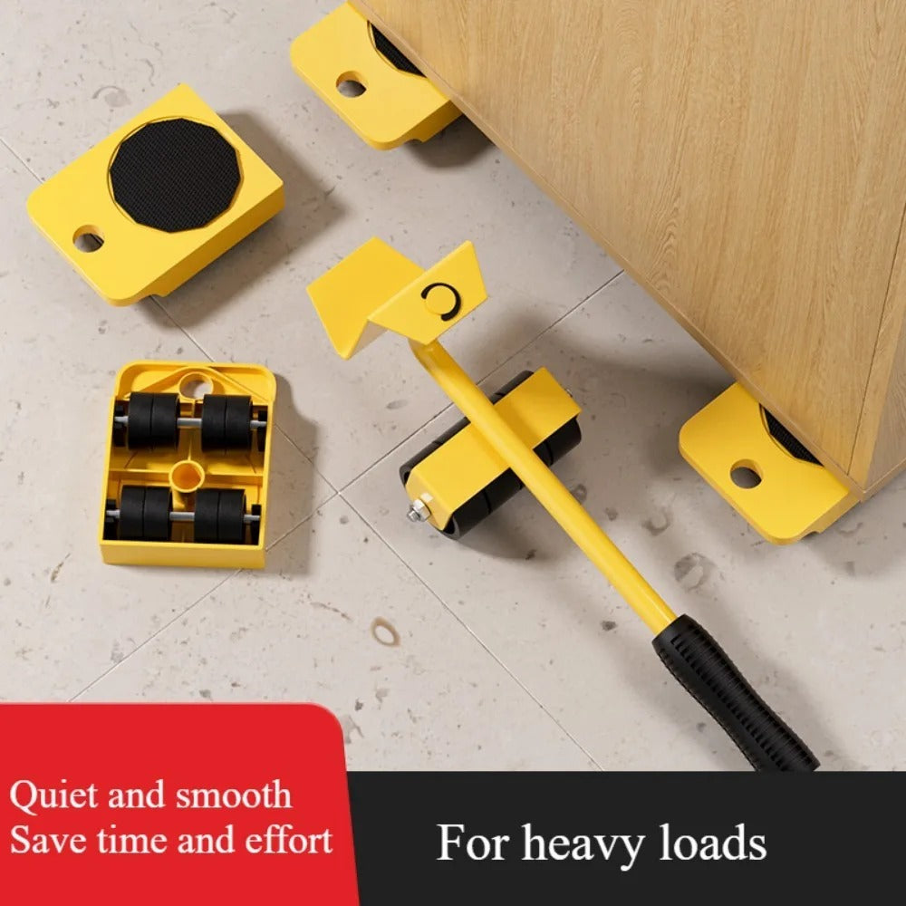 5pcs Furniture Lifter & Mover Set – Heavy Duty Transport Rollers for Easy Moving