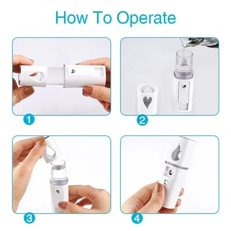 Mini Portable Facial Steamer – USB Nano Mister & Hydrating Beauty Spray Device