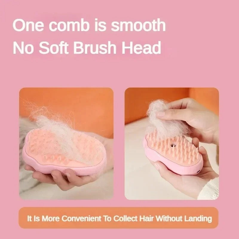 3-in-1 Cat Comb Brush Electric Spray Cat Steam Brush