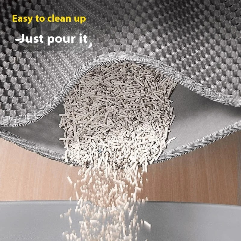 Large Waterproof Cat Litter Mat 30x30– Double Layer Trapper, Non-Slip & Easy Clean Pet Toilet Pad