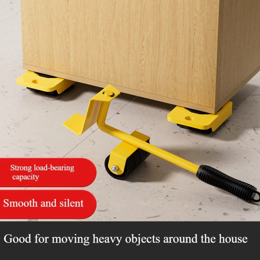 5pcs Furniture Lifter & Mover Set – Heavy Duty Transport Rollers for Easy Moving