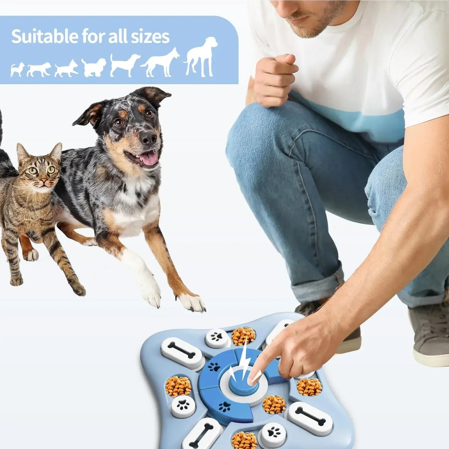 Puzzle Dog Toy Slow Feeder – Leak, Hide & Seek Game | Puppy IQ Training, Interactive Pet Puzzle Bowl, Anti-Slip Food Dispenser