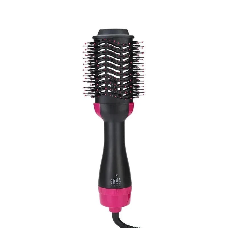 4-in-1 Hot Air Brush Styling Comb – One-Step Hair Dryer, Straightening & Curling Brush | Professional Heated Styler