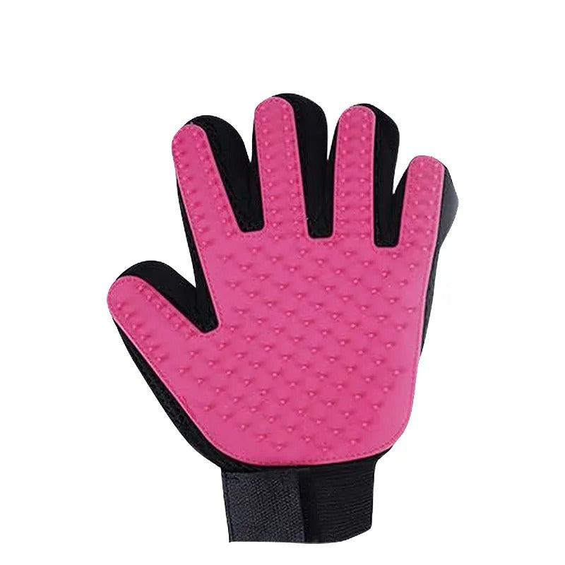Pet Grooming Glove 1Pc– Rubber Cat & Dog Hair Remover | Effective Massage & Cleaning Brush