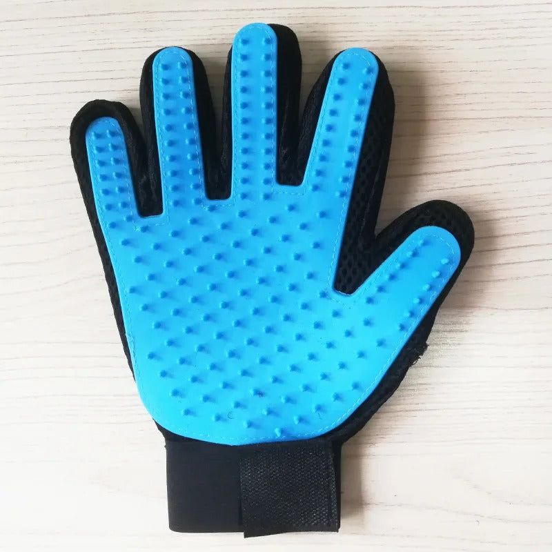 Pet Grooming Glove 1Pc– Rubber Cat & Dog Hair Remover | Effective Massage & Cleaning Brush