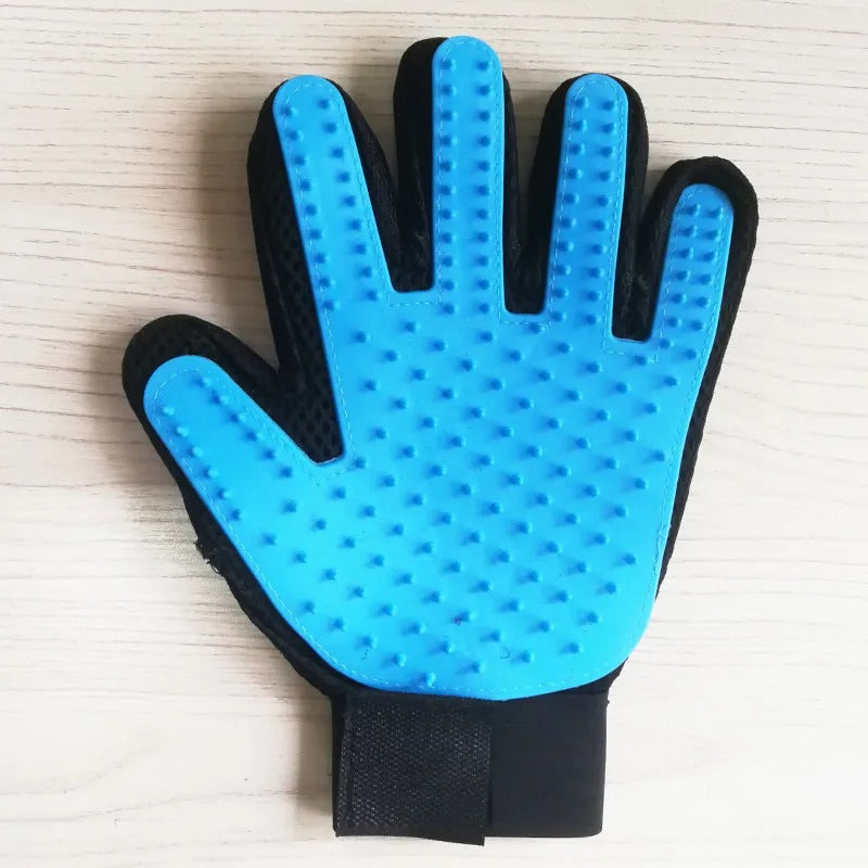 Pet Grooming Glove 1Pc– Rubber Cat & Dog Hair Remover | Effective Massage & Cleaning Brush