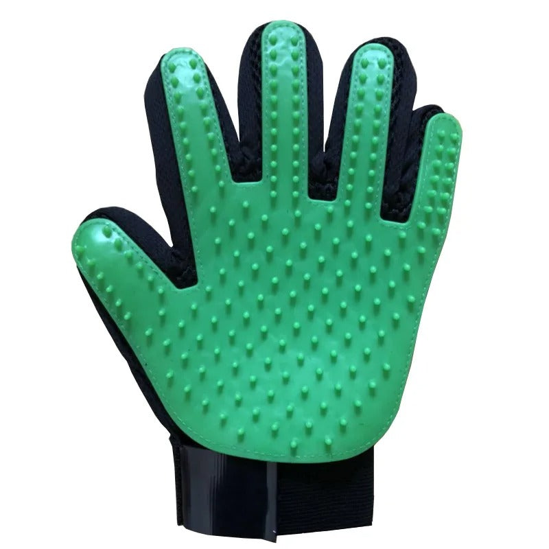 Pet Grooming Glove 1Pc– Rubber Cat & Dog Hair Remover | Effective Massage & Cleaning Brush