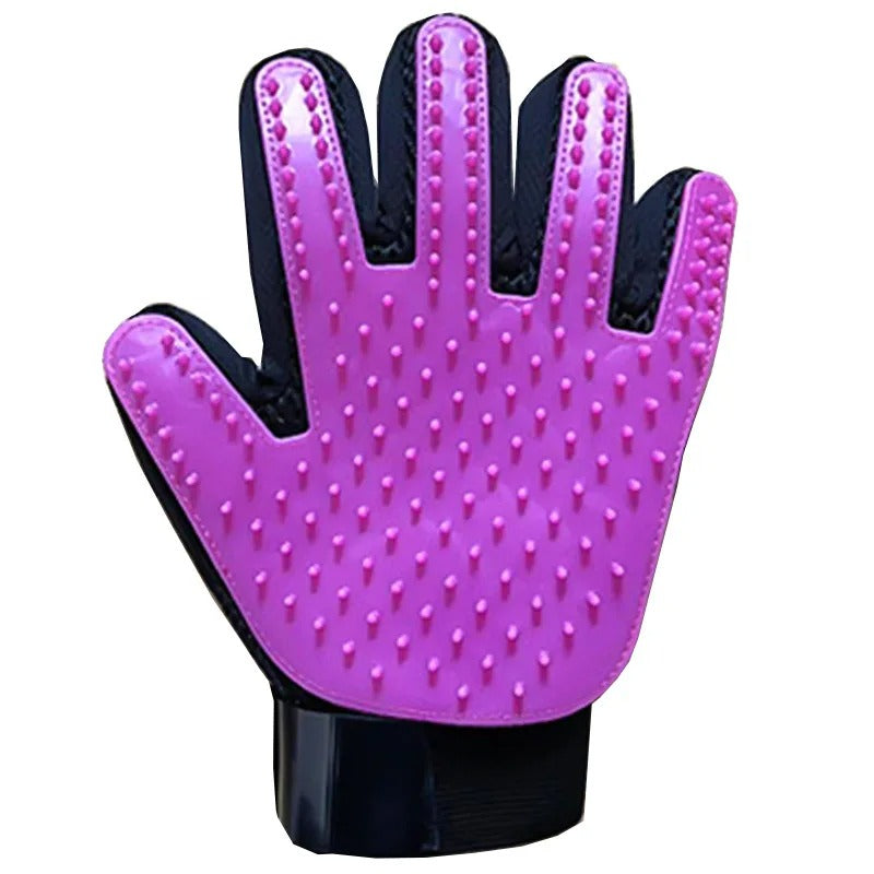 Pet Grooming Glove 1Pc– Rubber Cat & Dog Hair Remover | Effective Massage & Cleaning Brush