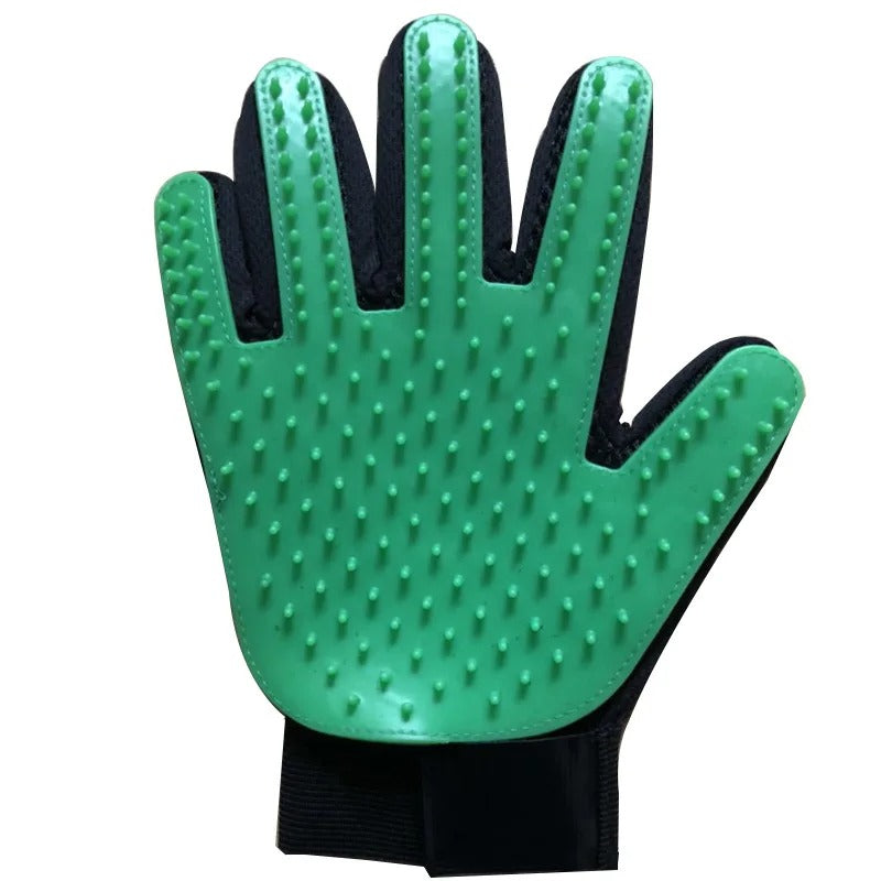 Pet Grooming Glove 1Pc– Rubber Cat & Dog Hair Remover | Effective Massage & Cleaning Brush
