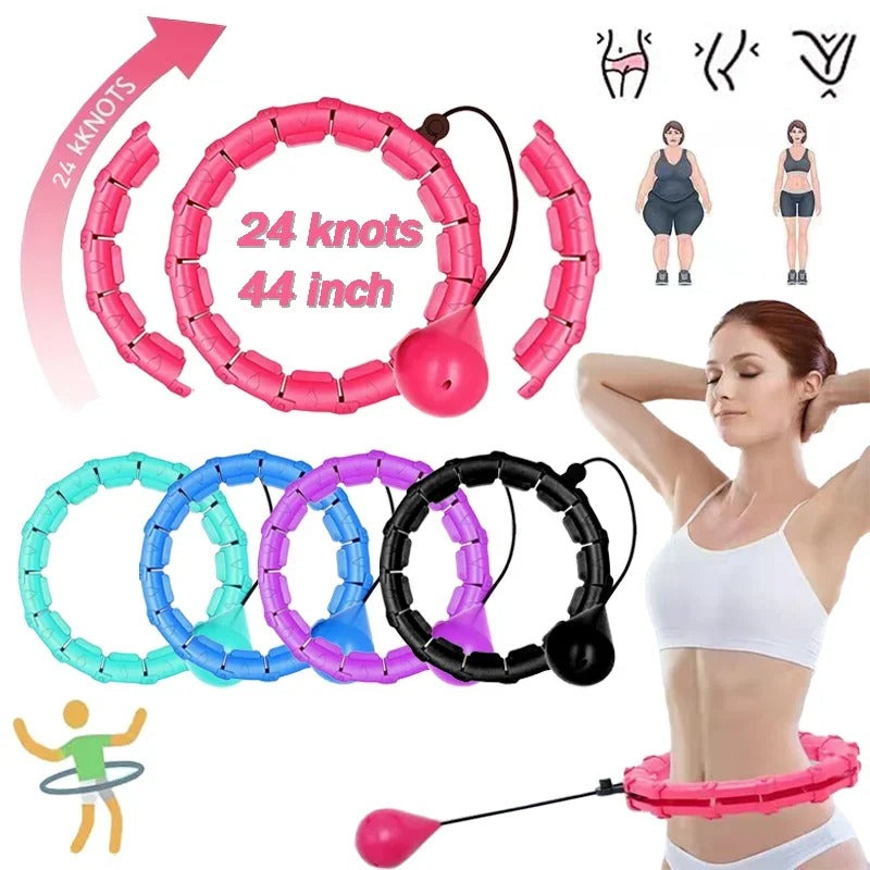Weighted Fitness Hoop – Portable Hula Hoop for Slimming & Home Exercise | Body Shaping Gym Ring