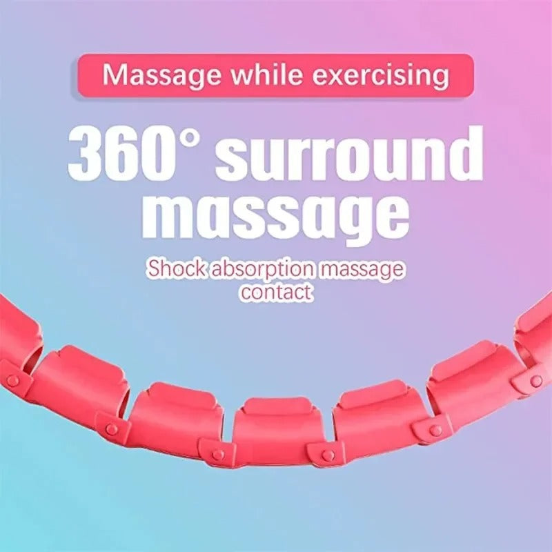 Weighted Fitness Hoop – Portable Hula Hoop for Slimming & Home Exercise | Body Shaping Gym Ring