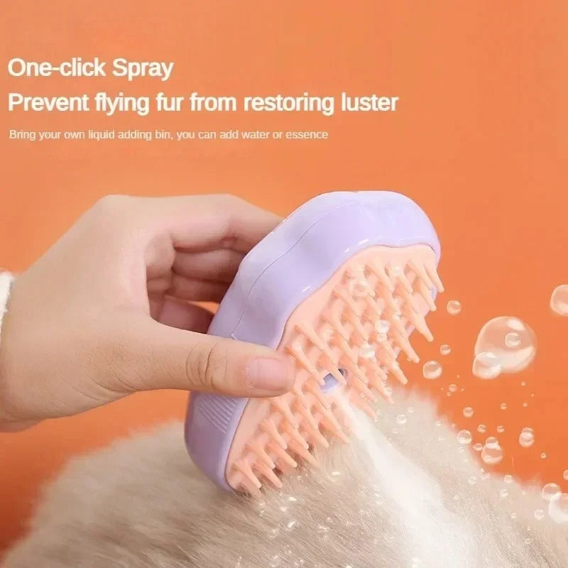 3-in-1 Cat Comb Brush Electric Spray Cat Steam Brush