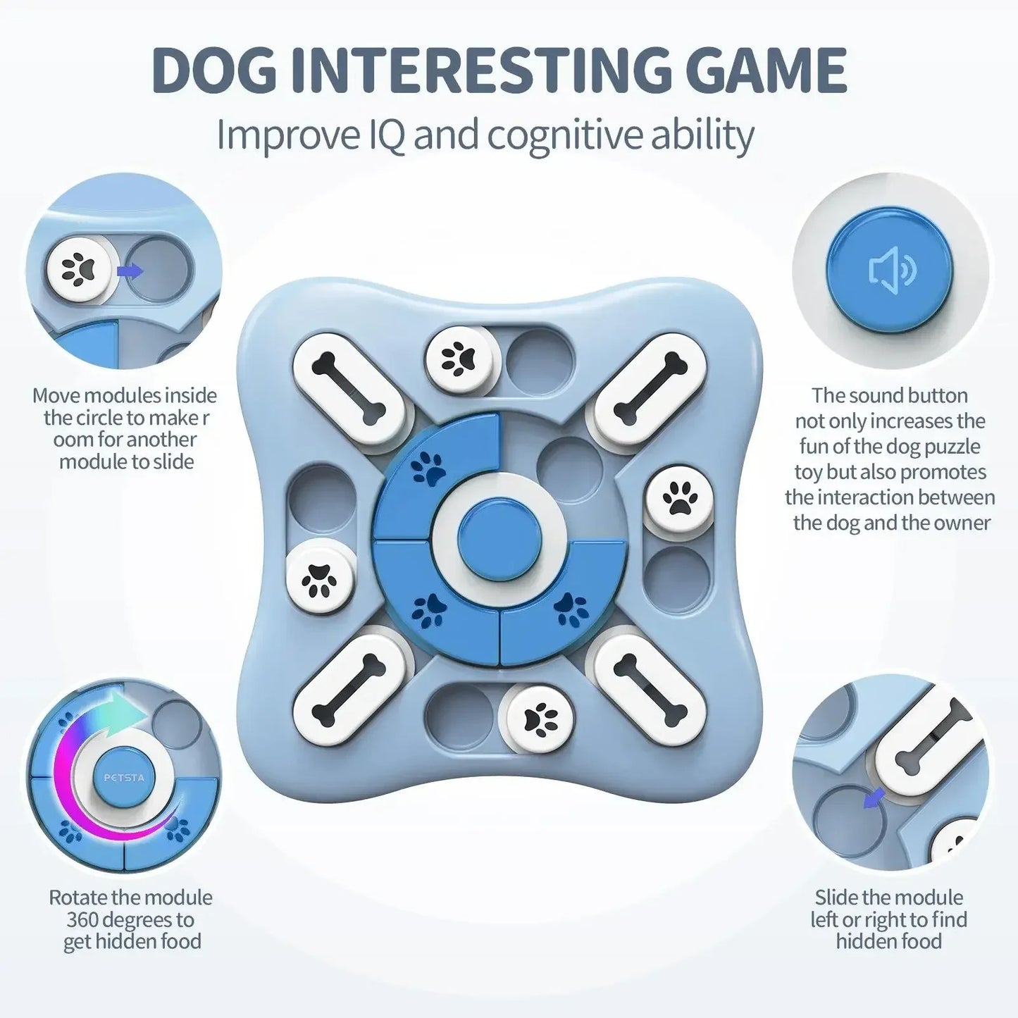 Puzzle Dog Toy Slow Feeder – Leak, Hide & Seek Game | Puppy IQ Training, Interactive Pet Puzzle Bowl, Anti-Slip Food Dispenser