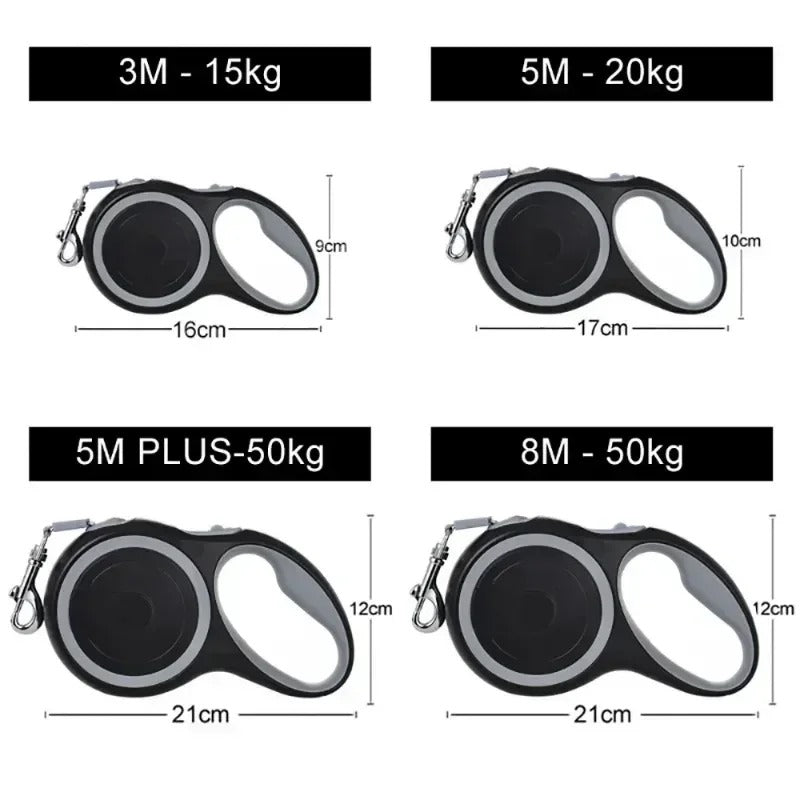 3M Retractable Dog Leash – Adjustable Durable Rope for Small & Large Dogs