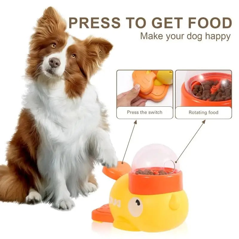 Duck-Shaped Dog Puzzle Feeder – Fun & Anti-Slip Treat Dispenser for Training