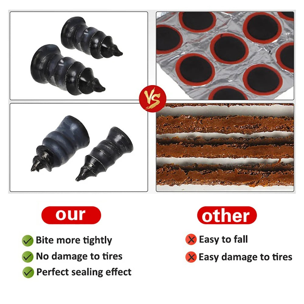 Tubeless Tire Repair Nail Set – 21/10PCS Rubber Nail Plugs for Car, Truck & Motorcycle Tires