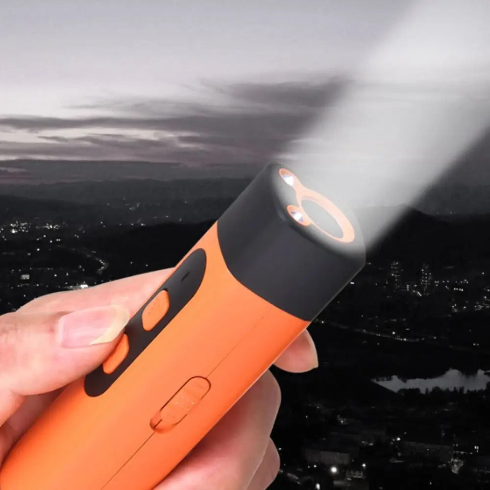 Rechargeable Ultrasonic Dog Repeller & Trainer with LED Flashlight – Anti-Bark Remote Control