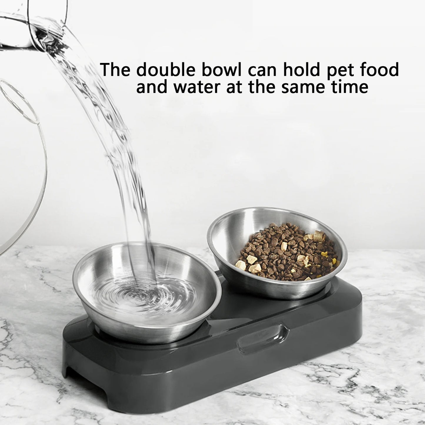 Creative Inclined Stainless Steel Feeding Bowl for Kittens & Puppies | Pet Food & Water Feede