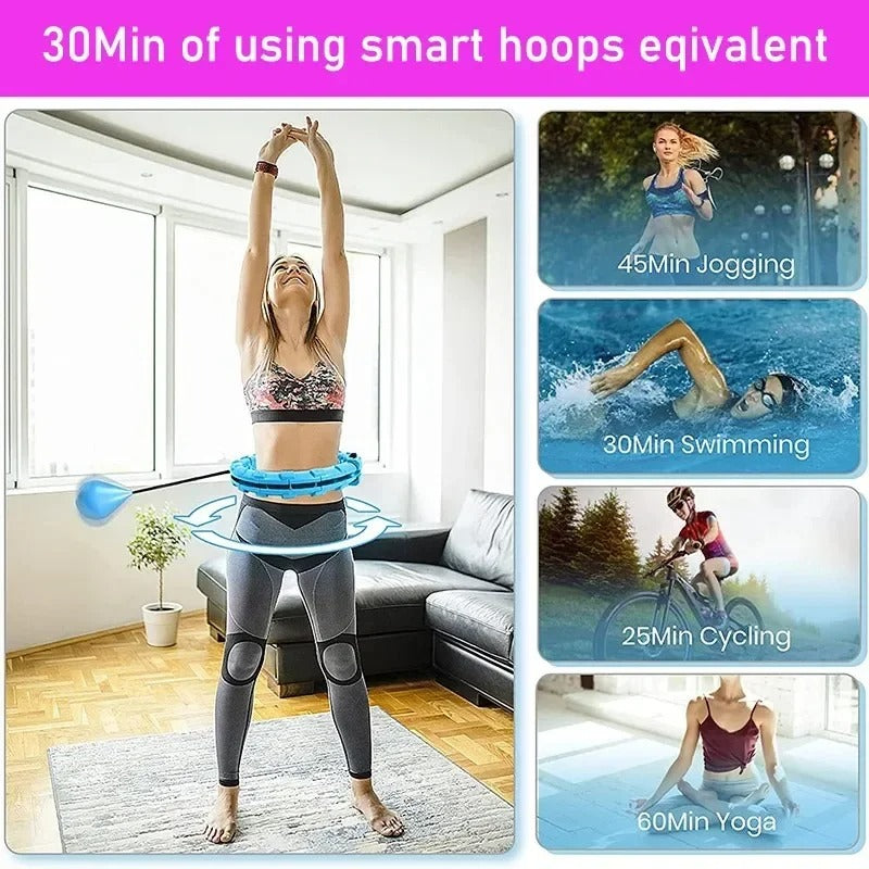 Weighted Fitness Hoop – Portable Hula Hoop for Slimming & Home Exercise | Body Shaping Gym Ring