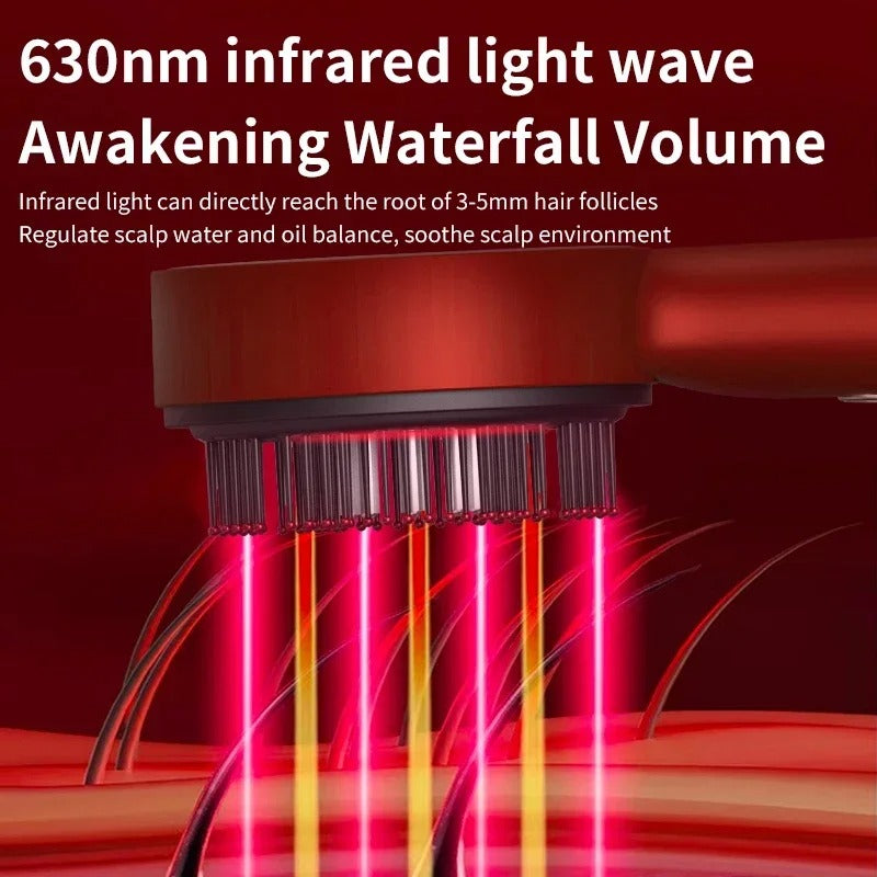 Hair Growth Massager Comb | 630nm Infrared Light + Scalp Oil Applicator | Anti-Hair Loss Solution