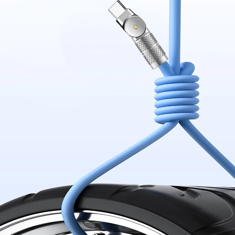 1M Rotating Type-C USB Cable – 6A 120W Fast Charger for iPhone 14 Plus, Xiaomi 13, Samsung Phones