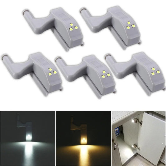 ✅ 3LED Hinge Light  2 Pcs| Under Cabinet & Closet Lamp with Free Battery – Wardrobe & Cupboard Night Lighting