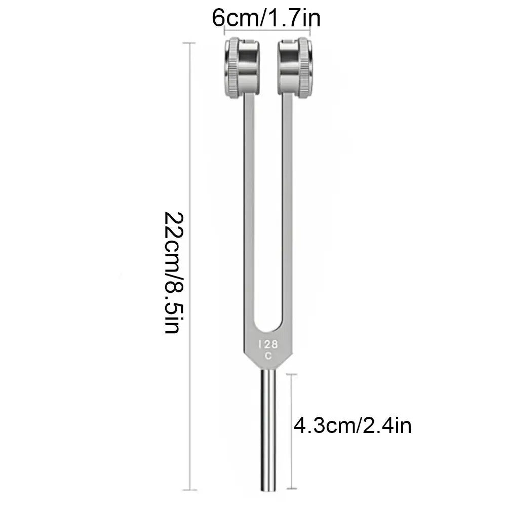 128Hz Weighted Tuning Fork Set – Bio-Acoustic Sound Therapy Tool for Healing, Chakra Balancing & Stress Relief