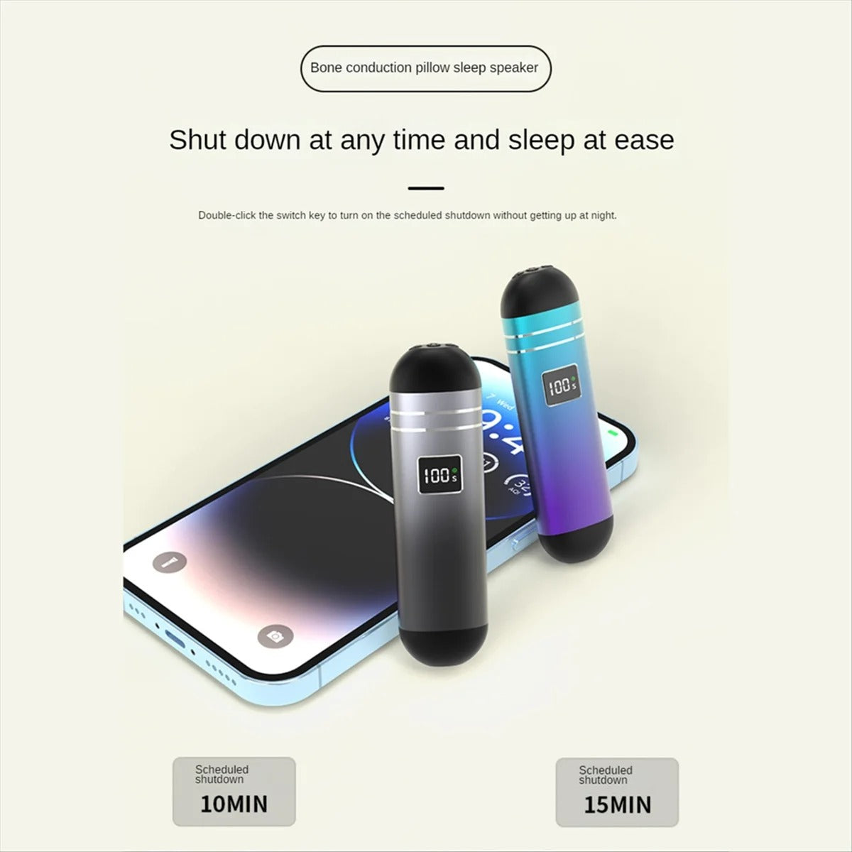 Wireless Pillow Speaker – Bone Conduction, Bluetooth & Built-in 32GB TF Card | Fall Asleep with Music
