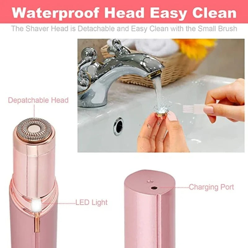 Xiaomi Face Hair Removal Shaver – USB Rechargeable Lipstick Epilator & Eyebrow Trimmer for Women