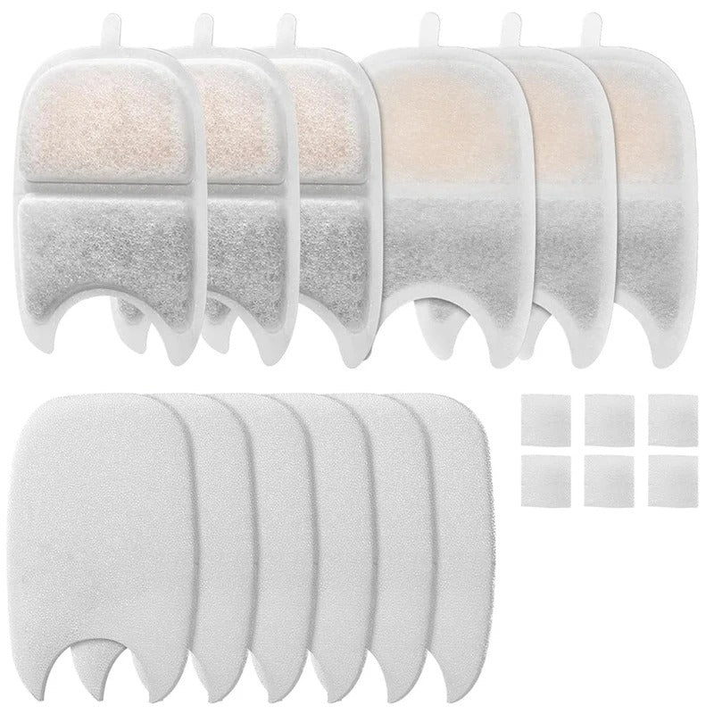 Caci Replacement Filters & Sponges – Triple Filtration for 135 fl oz / 4L Cat Water Fountain