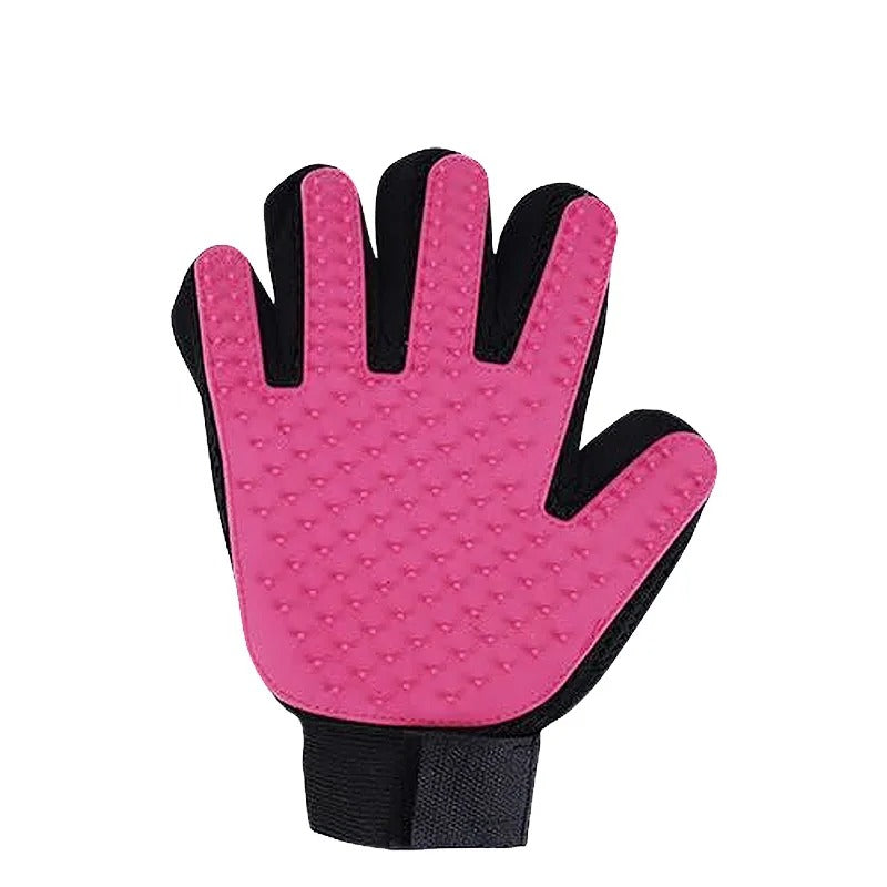 Pet Grooming Glove 1Pc– Rubber Cat & Dog Hair Remover | Effective Massage & Cleaning Brush