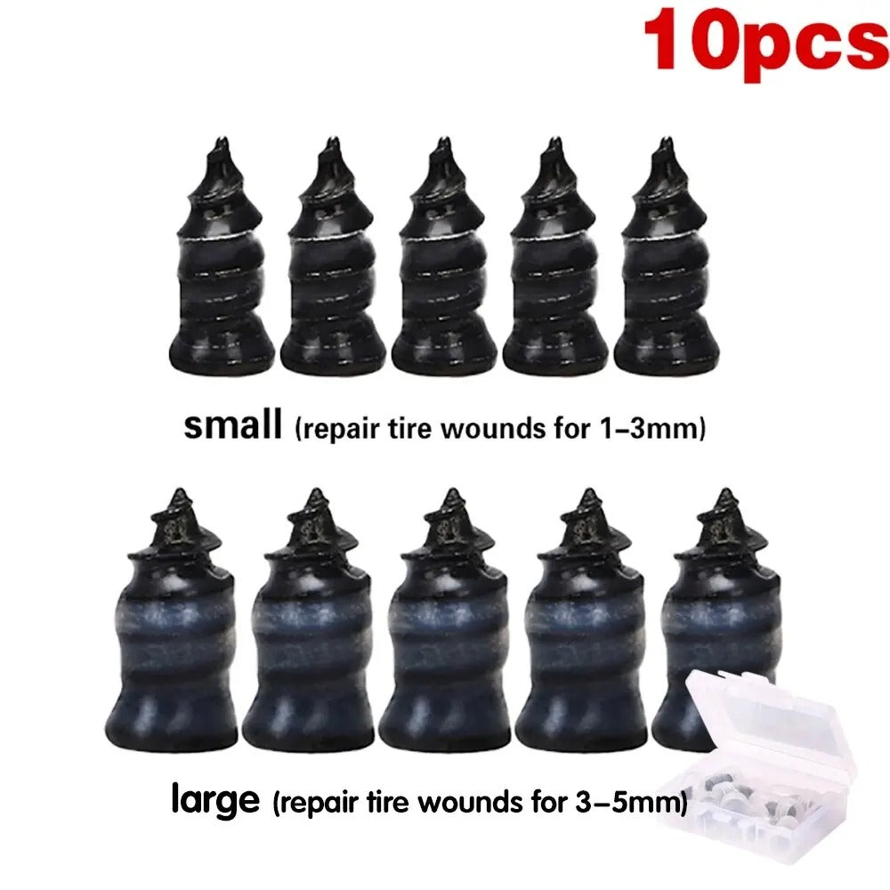 Tubeless Tire Repair Nail Set – 21/10PCS Rubber Nail Plugs for Car, Truck & Motorcycle Tires