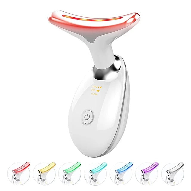 Anti-Wrinkle Facial & Neck Lift Device – 7 Color LED Therapy | Skin Firming & Double Chin Reducer