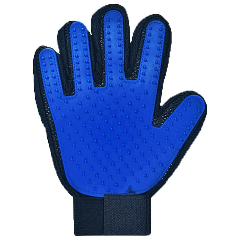 Pet Grooming Glove 1Pc– Rubber Cat & Dog Hair Remover | Effective Massage & Cleaning Brush
