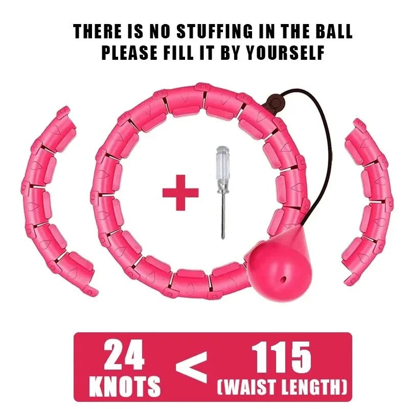 Weighted Fitness Hoop – Portable Hula Hoop for Slimming & Home Exercise | Body Shaping Gym Ring