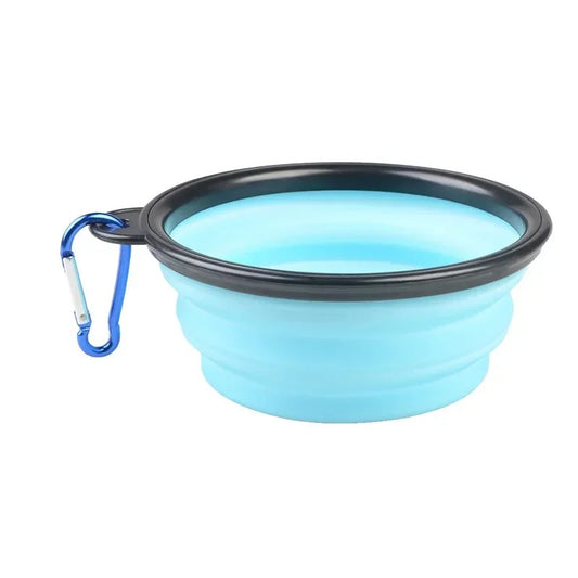 Foldable Silicone Pet Bowl – 1000ml Large Capacity Travel Feeder for Dogs & Puppies