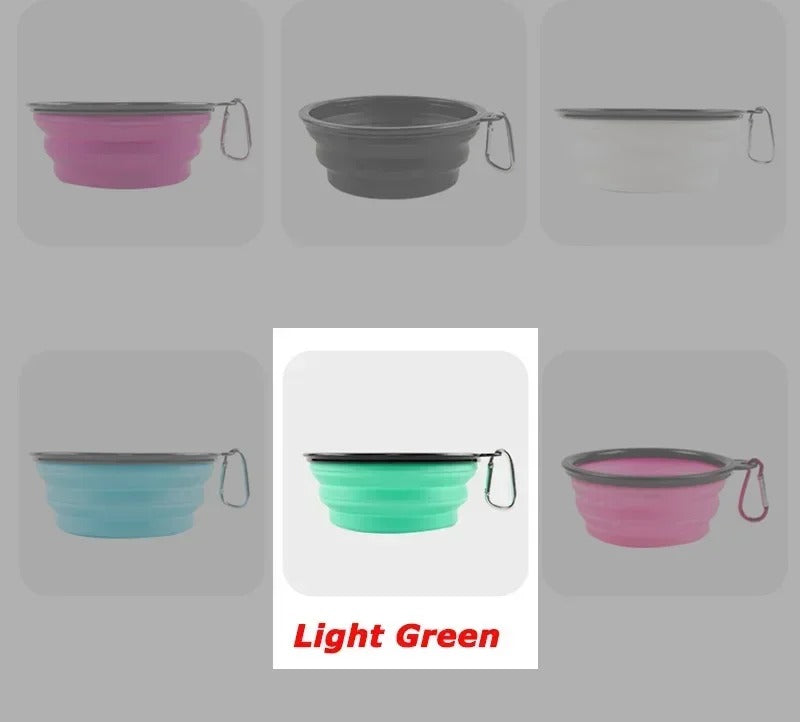 Foldable Silicone Pet Bowl – 1000ml Large Capacity Travel Feeder for Dogs & Puppies